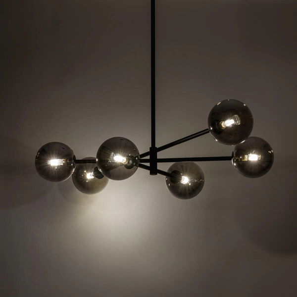 Przydymiona lampa sufitowa Sarius 6236 TK Lighting grafitowa czarna