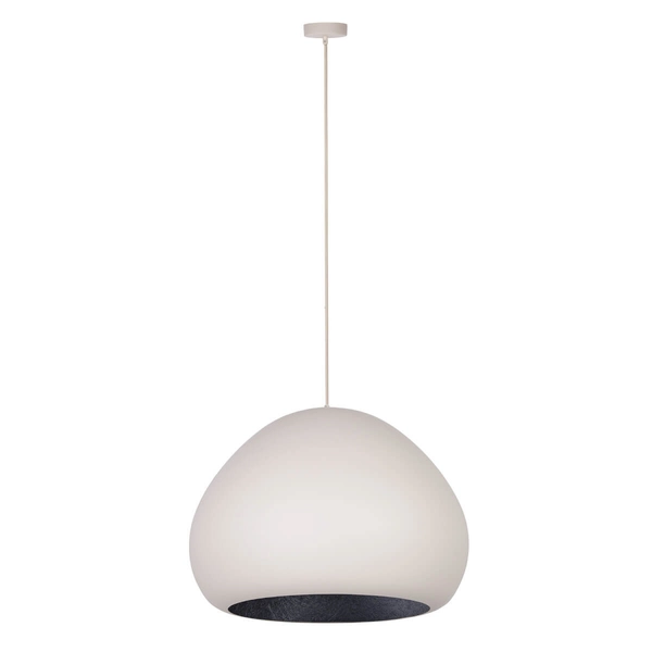 Wisząca lampa do salonu Lava 41083 Sigma półokrąg zwis beżowa czarna