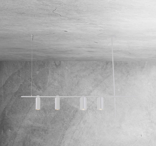 Wisząca LAMPA industrialna NAMASU 7929 Shilo regulowana OPRAWA metalowy ZWIS tuby białe