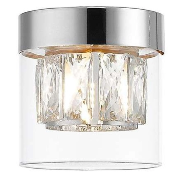 Sufitowa lampa glamour GEM C0389-01A-F4AC okrągła chrom przezroczysta