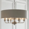 Wisząca lampa do salonu Highclere 94357 Endon na łańcuchu beż chrom