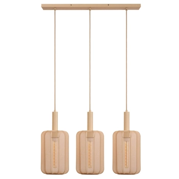 Tkaninowa lampa zwieszana Corina 03447/03/38 do salonu beżowa