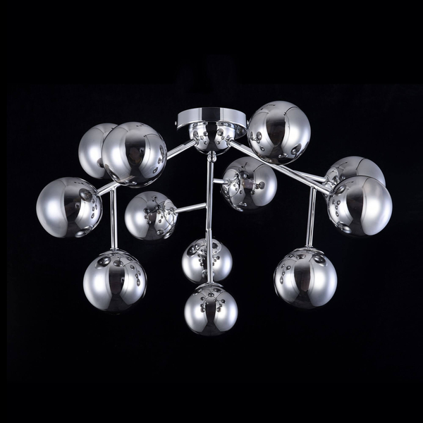 LAMPA sufitowa DALLAS MOD545PL-12CH Maytoni metalowa OPRAWA modernistyczny plafon molekuły chrom przydymione