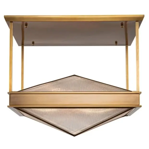 Sufitowa lampa do salonu Cairo QN-CAIRO-SF-VBS-CR szklana mosiądz