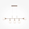 Molekułowa lampa wisząca Erich MOD221PL-05G kulista biała złota