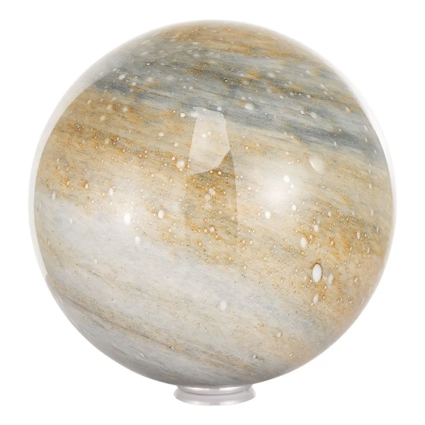 Molekułowa wisząca lampa Mikara MIK6350 planety kule chrom beżowe