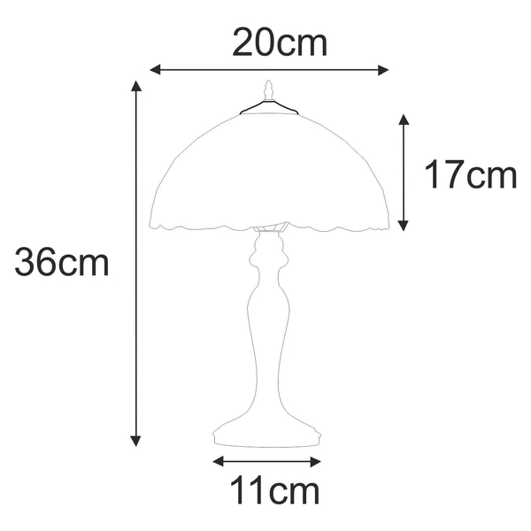 Elegancka lampa stołowa Papi K-G082166 brązowa zielona