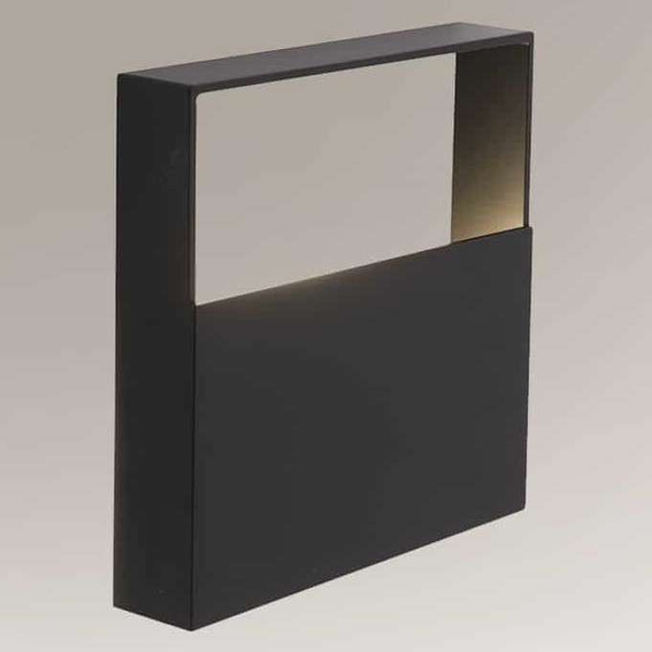 Kinkiet LAMPA ścienna NANTO 7912 Shilo kwadratowa OPRAWA metalowa ramka LED 6W 3000K czarna