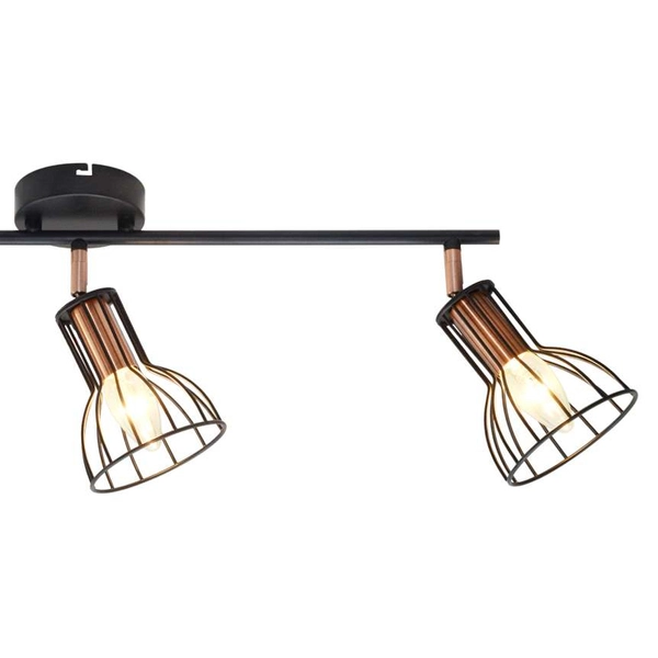 Plafon LAMPA sufitowa SOFIA 3 310958 Polux metalowa OPRAWA listwa industrialna regulowane reflektorki druciane miedź czarne