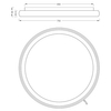 Sypialniany plafon CARDONA 649617531 Trio LED 59W 2300-4000K biały