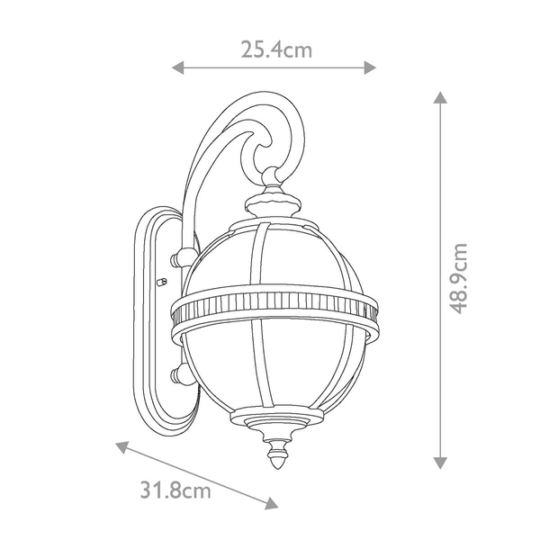 Ogrodowa lampa ścienna Halleron KL-HALLERON-2S-BU Kichler przezroczysty brąz