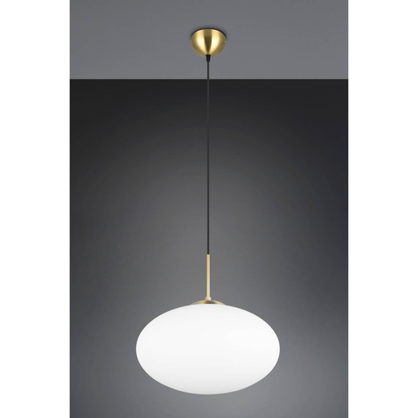 Zwis lampa salonowa FOMENTO 363190108 Trio pojedyncza bubble złoty biały