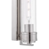 Szklana lampa ścienna Tommaso TOM0738 do łazienki tuba IP44 nikiel