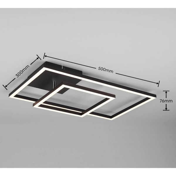 Sufitowa lampa Padella R62642132 RL Light LED 25W 3000K metalowa czarna