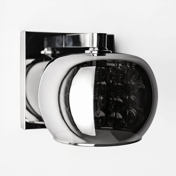 Szklany kinkiet z kryształkami CRYSTAL W0076-01A-B5FZ glamour chrom