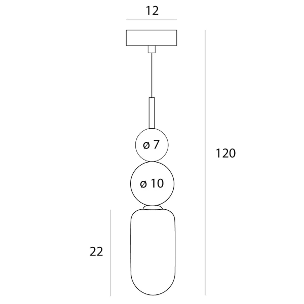 Okrągła lampa wisząca Maxlight NOVA P0642 do jadalni złota biała