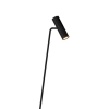Stojąca lampa czarna LEDA metalowa 1xGU10 ruchomy klosz tuba 41739