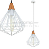 Industrialna LAMPA wisząca MAELLE WHITE MDM-2591/1S WH Italux druciana OPRAWA metalowa ZWIS drut biały