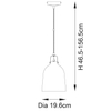 Wisząca lampa nad stół Lazenby 98424 do jadalni czarny ceglany