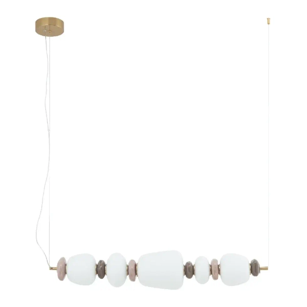 Jadalniana lampa wisząca CERAMIC 11699 LED 26W 3000K biała szara