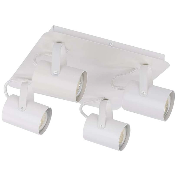 Plafon LAMPA sufitowa KAMERA 32554 Sigma metalowa OPRAWA kwadratowa regulowane reflektorki natynkowa białe