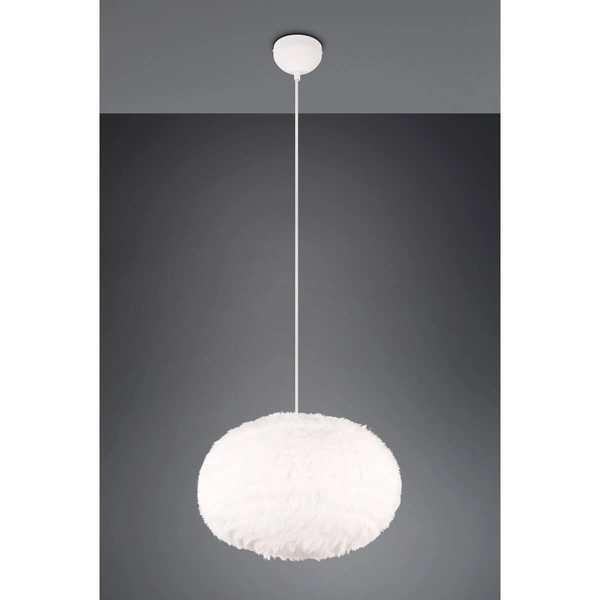 Lampa wisząca Furry R31581901 kulista pluszowa biały