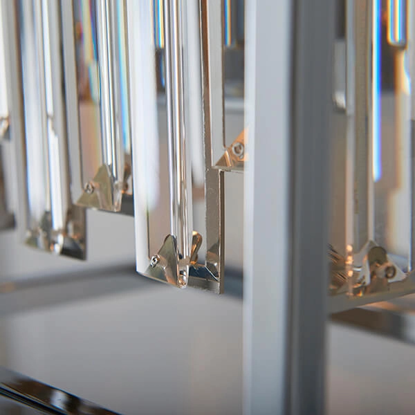 Kinkiet glamour Acadia 81932 Endon do jadalni z kryształkami przezroczysty