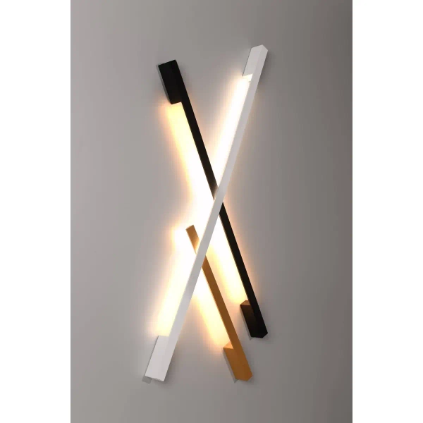 Minimalistyczna lampa ścienna Sappo LED 25W do holu czarna