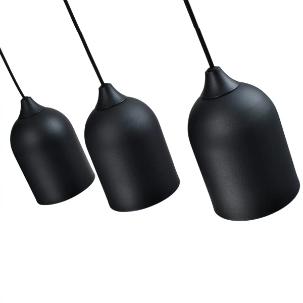 Potrójny wiszący żyrandol Nilo LP-0110/3L BK do jadalni czarny