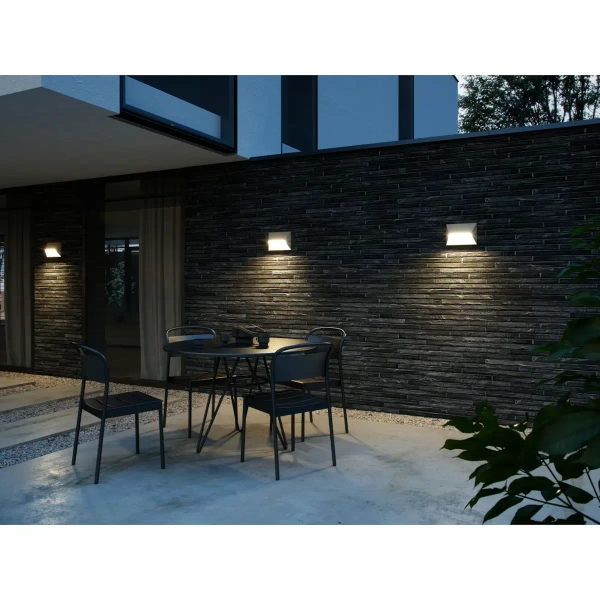 Metalowa lampa ścienna do ogrodu PONTIO 2218191008 IP54 piaskowy