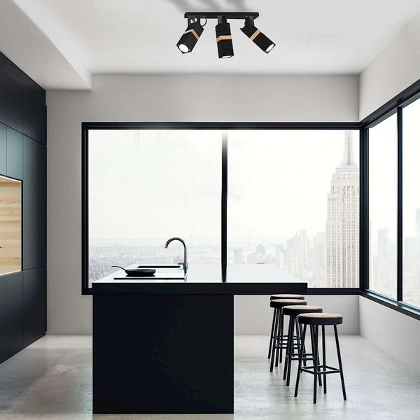 LAMPA prostokątna VIDAR MLP5402 Milagro sufitowa OPRAWA metalowy SPOT reflektorki regulowane czarne