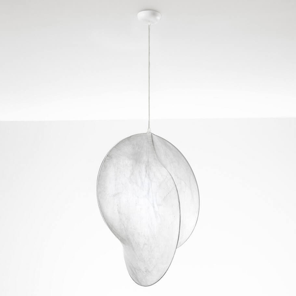 Wisząca lampa jedwabna CHANCAY LE44598 nad łóżko biała