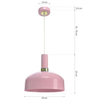Wisząca LAMPA loft MALMO MLP6199 Milagro metalowa OPRAWA zwis różowy