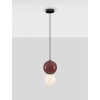 Szklana lampa wisząca JORELIA LE45251 LED 6W 3000K kulista czerwona biała