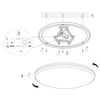 Okrągły plafon Limbus R67021932 LED 34W 3000K kuchenny czarny biały