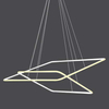 LAMPA wisząca MDECO SLIM/000013/4000/W metalowa OPRAWA kwadratowe ramki LED 64W 4000K zwis biały
