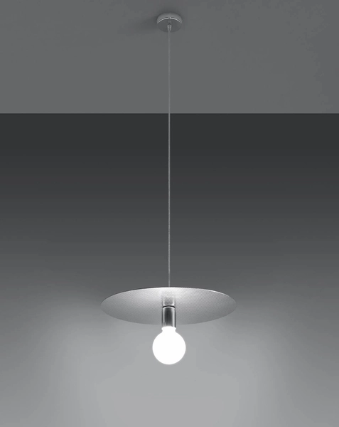 LAMPA wisząca SL.0854 metalowa OPRAWA zwis loftowy dysk chrom