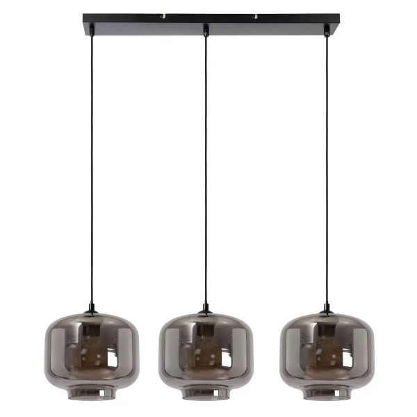 Szklana lampa zwieszana MEDINE 46413/03/65 Lucide szary przydymiony