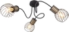 Nasufitowa lampa loft Argusto 54013-3 sticks czarna złota