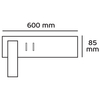 Regulowana LAMPA ścienna VK/04230/W/W/60/L MDECO metalowa OPRAWA kinkiet LED 15W 3200K tuba biała