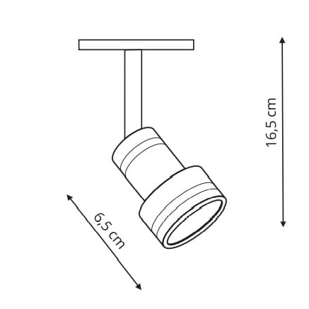 Tuba do szynoprzewodu STORM LP-733/1R BK reflektorek do szyny 1 - fazowej czarny