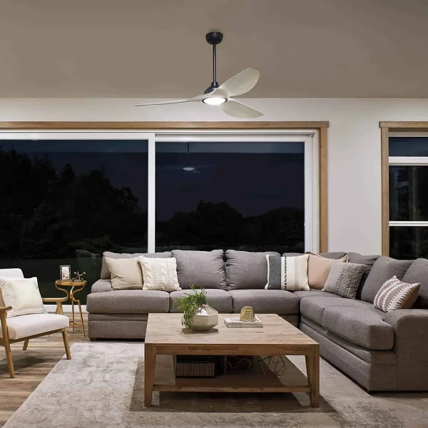 Wentylator sufitowy z lampą LED Imari czarna KLF-IMARI-65-SBK 1xLED 15W 3000K do salonu