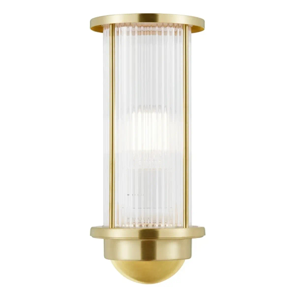 Ścienna lampa na elewację LINTON 2218281035 tubka IP54 mosiądz