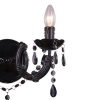 Kinkiet LAMPA ścienna MAGNOLIA RLB94016-2B (black) Zumaline świecznikowa OPRAWA pałacowa z kryształkami crystals czarna