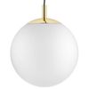 Wisząca LAMPA skandynawska ALUR 10728305 Kaspa kulista OPRAWA szklany ZWIS kula ball hygge złota biała