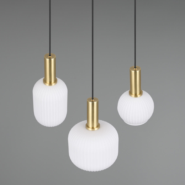 Lampa zwisająca kuchenna DIVA 319830308 kaskada zwis czarny złoty biały