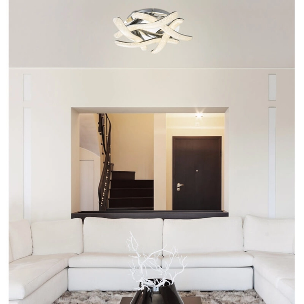 LAMPA sufitowa NABRO 67833-60 Globo okrągła OPRAWA plafon LED 60W glamour crystal chrom