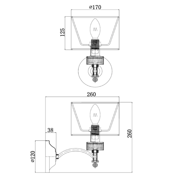 Kinkiet LAMPA ścienna ALICANTE MOD014WL-01N Maytoni abażurowa OPRAWA glamour nikiel