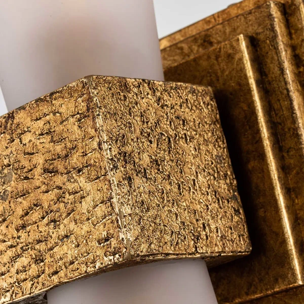 Lampa ścienna Kristy KRISTY-2WB-DG-OPAL góra-dół szklana biała złota