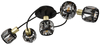 Lampa sufitowa Indiana 54357-5B kryształowa czarna przydymiona